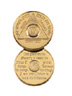 Product: AA Gold Plated 1 Year Medallion