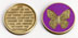 Product: Serenity Prayer Butterfly Rainbow Medallion