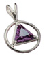 Product: Large Amethyst Recovery Sterling Silver Necklace Pendant